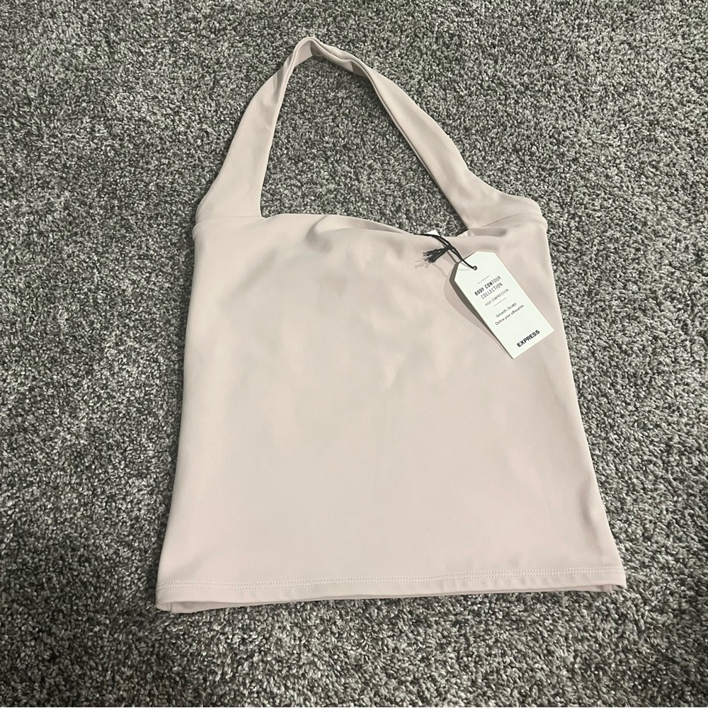 Express Cream Halter Top